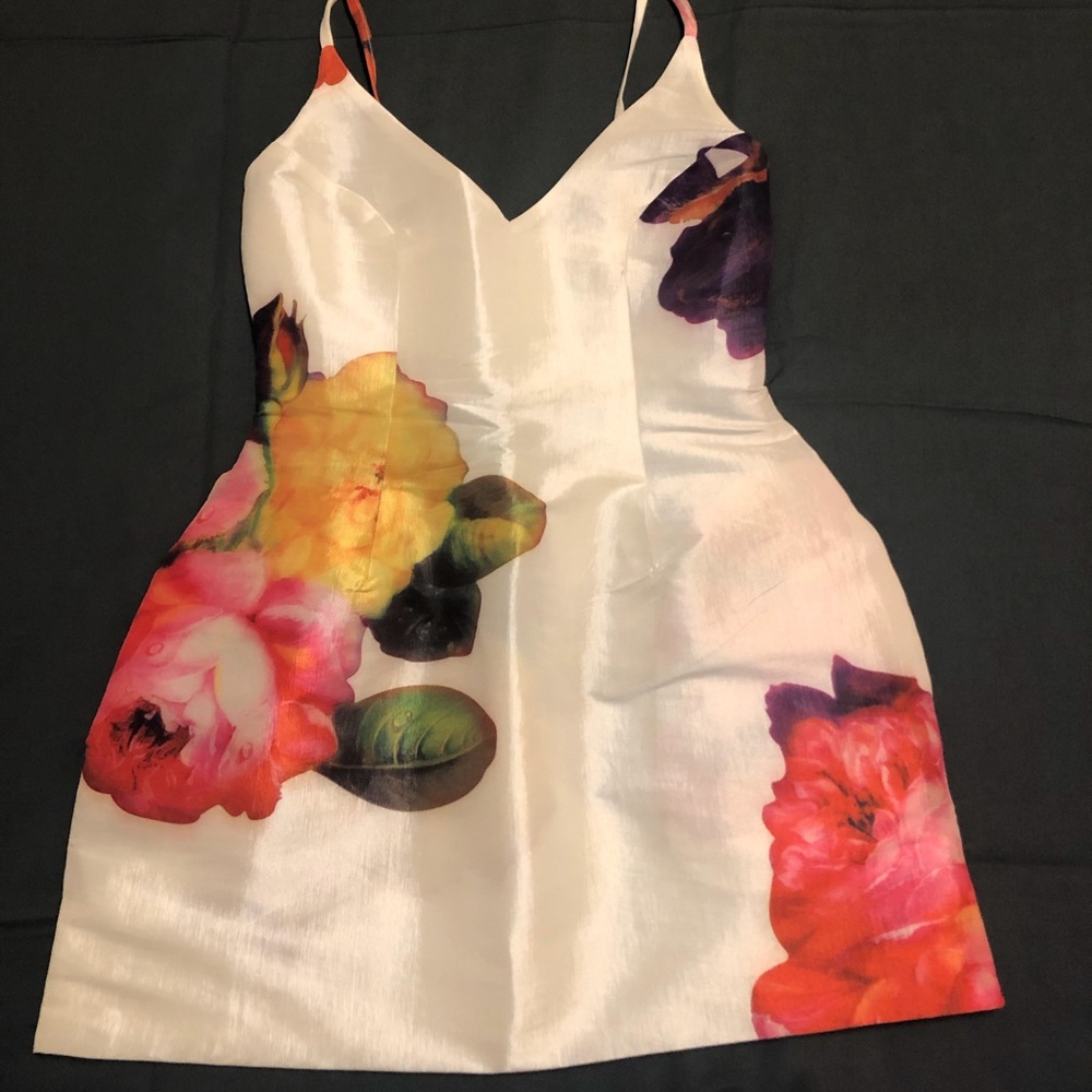 Petite cocktail dress | floral print - DONATED